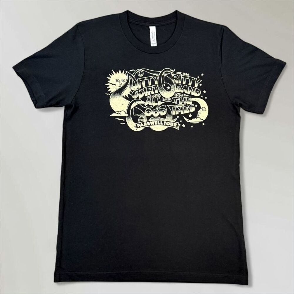 NWOT Nitty Gritty Dirt Band All The Good Times Farewell Tour 2025 T-Shirt Sz Med